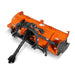 angled top-left view of orange MechMaxx 78-inch PTO flail mower with hydraulic side shift at gallery position 1