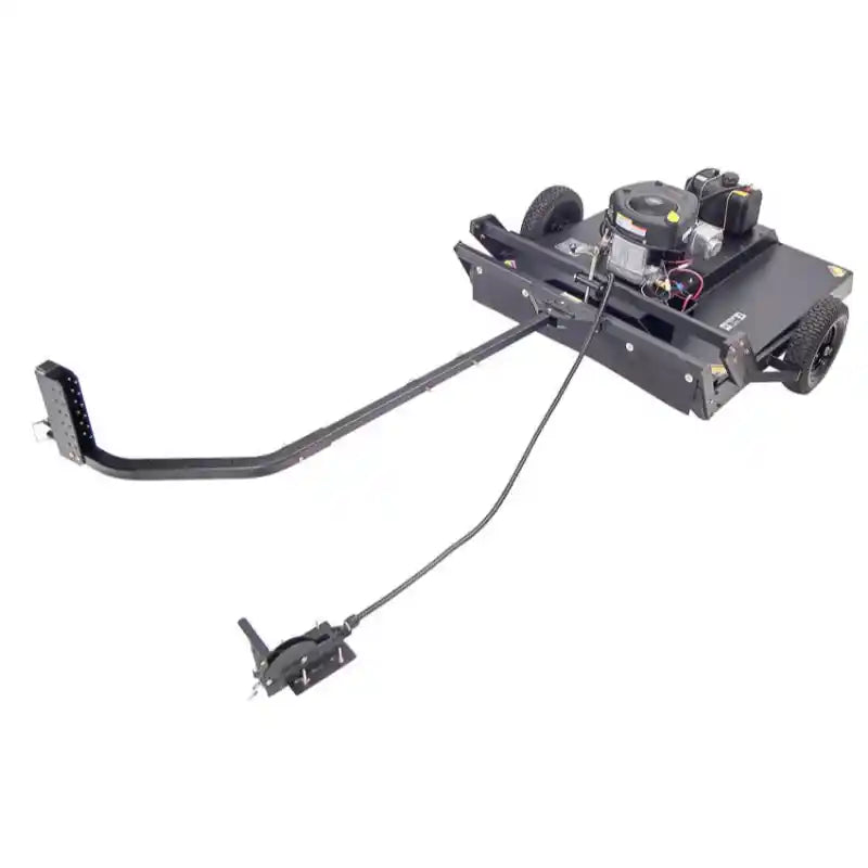 Swisher 44-inch rough cut brush cutter with 15.5HP engine and tow bar, isolated white background, gallery position 1