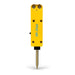 yellow hydraulic hammer breaker attachment with pointed chisel and model number 10-350 isolated on white gallery position 1