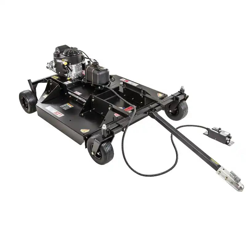 Swisher 52-inch rough cut brush mower with 14.5HP engine, tow-behind frame, caster wheels, and 12V electric lift control, gallery 1