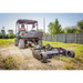 Swisher 48" Roadbuster Commercial Pro driveway grader attached to ATV with black frame and dual support wheels, gallery position 1