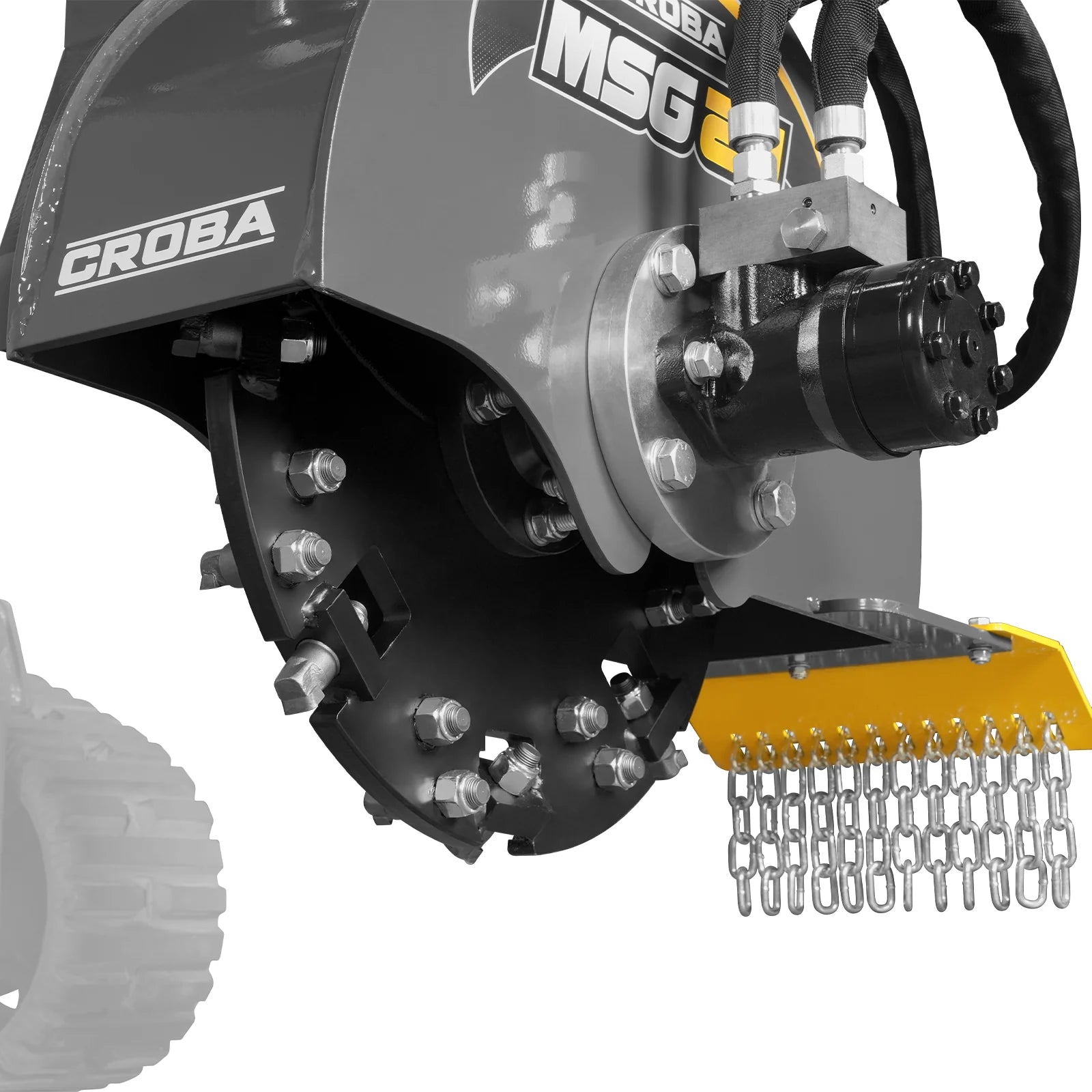 MechMaxx MSG20 20" Flywheel Mini Skid Steer Stump Grinder with 24 Carbide Teeth