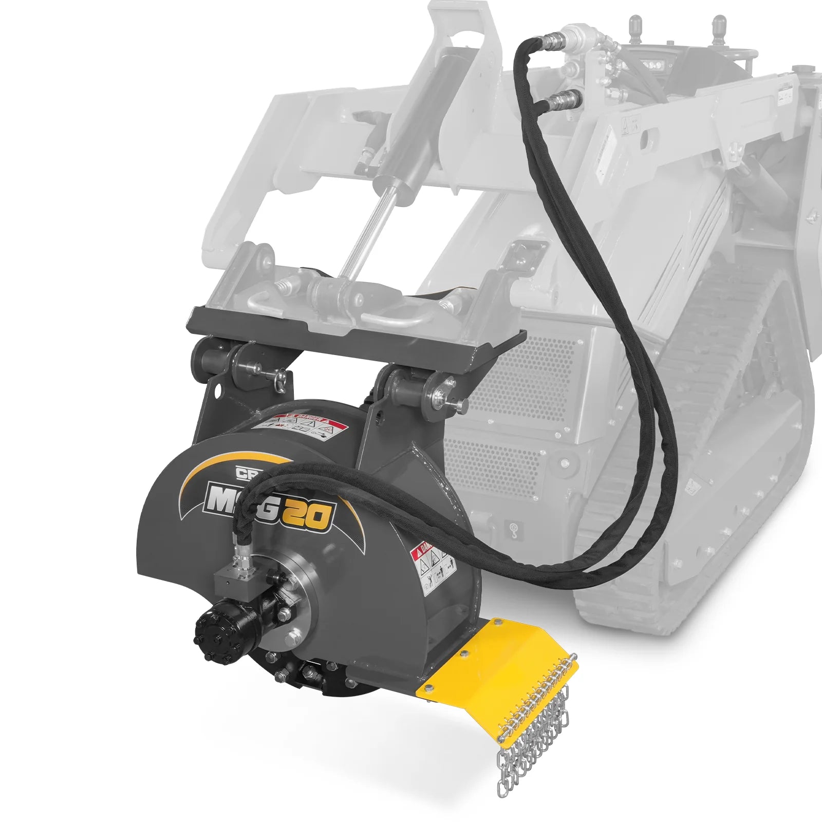 MechMaxx MSG20 20" Flywheel Mini Skid Steer Stump Grinder with 24 Carbide Teeth