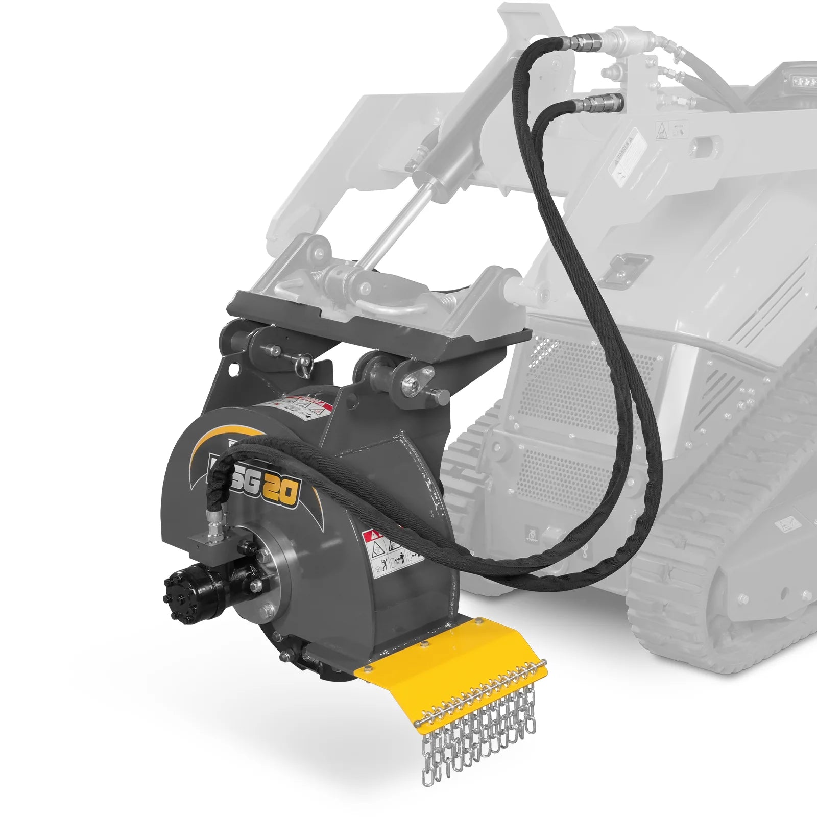 MechMaxx MSG20 20" Flywheel Mini Skid Steer Stump Grinder with 24 Carbide Teeth