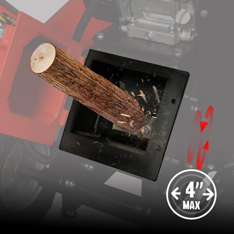 Maximum Wood Chip Diameter 4’’