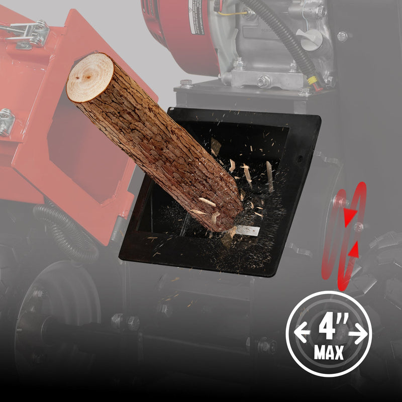 Maximum Wood Chip Diameter 4’’
