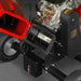 Close-up of MechMaxx GS1500 15hp wood chipper engine and double edge blades with open access panel, gallery position 1