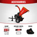MechMaxx 5-inch Ducar E-Start gas disc wood chipper with accessories for blade, Kevlar V-belts, and cover, gallery 1