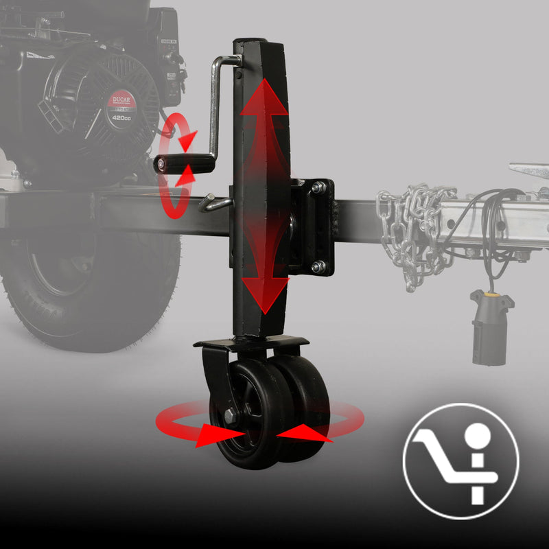 Trailer Hitch and Jockey Wheel