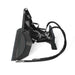 rear angled view of black 57-inch hydraulic mini skid steer dozer blade with hoses gallery position 1
