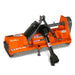 Front angle of orange MechMaxx 48-inch PTO driven light-duty flail mower with drive shaft, gallery position 1