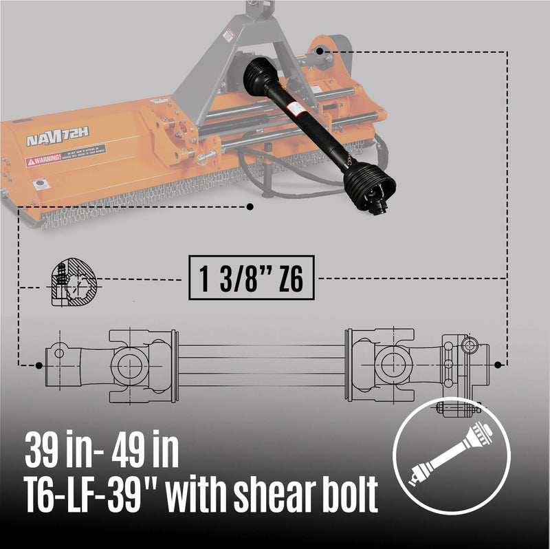 PTO shaft(1- 3/8’’Z6)