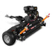 angled front view of black MechMaxx ATV120 48-inch tow-behind offset flail mower with ZONSEN GB460B engine gallery position 1