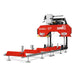 side view of red MechMaxx 18" portable sawmill with 212cc gasoline engine at gallery position 1