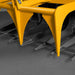 close-up of yellow MechMaxx 42-inch mini skid steer skeleton grapple tines at gallery position 1