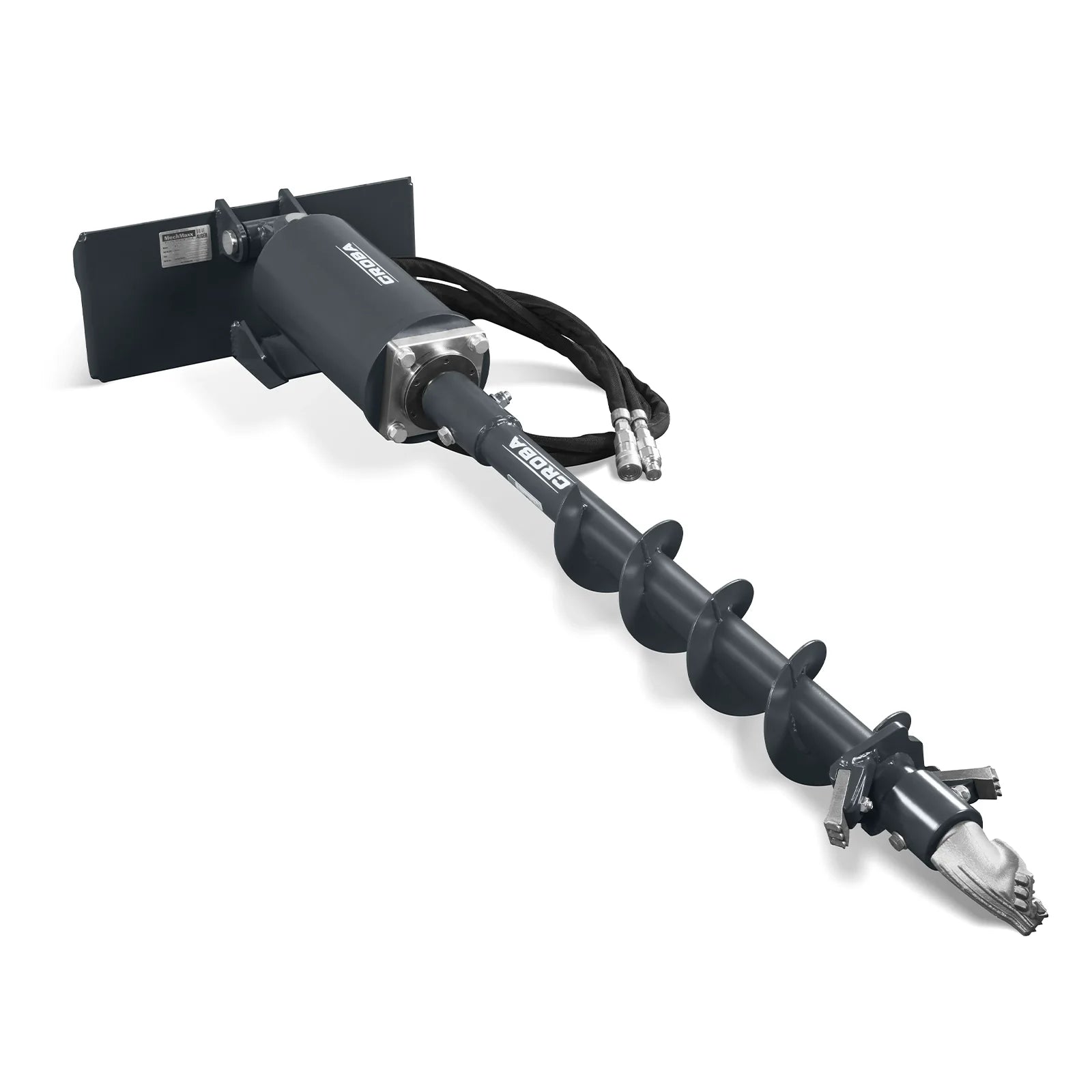 MechMaxx Mini Skid Steer Drive Auger with 6", 9", 12" Diameter Auger Bits