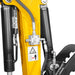 close-up of hydraulic cylinders, hoses, and warning label on boom arm of MechMaxx MEC12 mini excavator gallery position 1