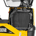 close-up of Kubota D722 engine radiator and cooling components on yellow MechMaxx MEC12 mini excavator gallery position 1