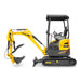 side profile of yellow MechMaxx MEC17PRO mini excavator with Kubota engine and hydraulic thumb attachment gallery position 1