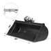 32-inch black digging bucket with pin and mount dimensions for mini excavator attachment gallery position 1