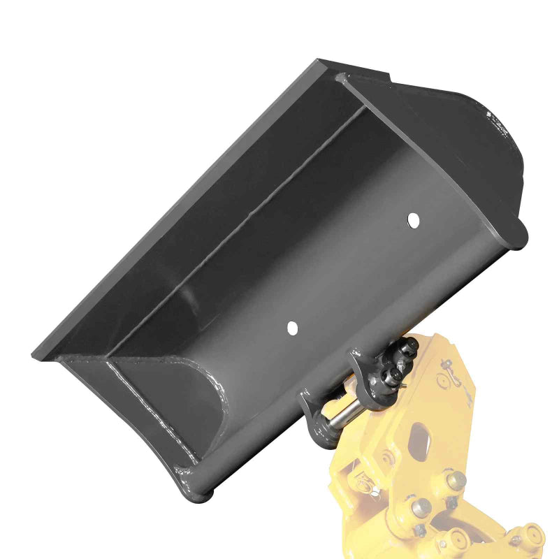 39-inch MechMaxx digging bucket for MEC17 MEC17PRO mini excavator isolated gallery position 1 angle view