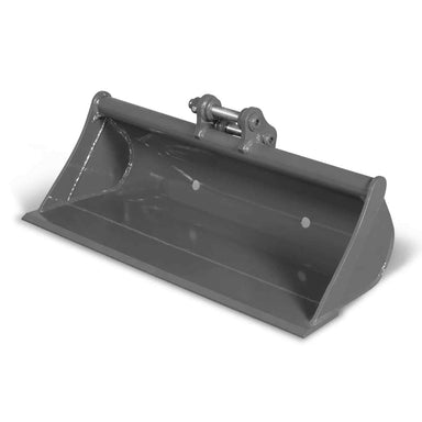 39-inch MechMaxx digging bucket attachment for MEC17, MEC17PRO mini excavator isolated gallery position 1 angle view