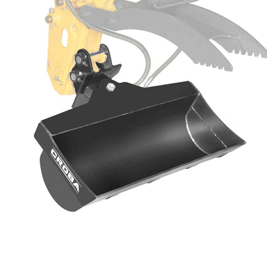 MechMaxx Tilting bucket attachment for MEC17 MEC17PRO mini excavator isolated white background gallery position 1