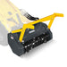 MechMaxx MCH37 mini skid steer drum mulcher with yellow mounting arms and visible hydraulic hoses gallery position 1