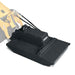 angled front view of black 42-inch MechMaxx mini skid steer brush cutter attachment with hydraulic motor gallery position 1