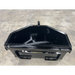 Black steel skid steer concrete bucket attachment with reinforced sides and rear mounting brackets on concrete floor