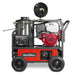 Side view of MechMaxx HPW40H hot water pressure washer with Honda GX390 engine and hose reel gallery position 1