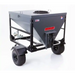 Swisher drop feeder with steel frame and dual off-road tires, access hatch on top, gallery position 1, isolated view