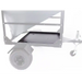 Swisher Drop Feeder metal accessory tray mounted beneath hopper frame, gallery position 1, white background