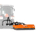 front view of orange MechMaxx 60-inch 3 point offset flail ditch bank mower attached to tractor, gallery position 1
