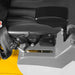 close-up of seatbelt, control lever, and switch panel on operator platform of MechMaxx MEC10 mini excavator gallery position 1