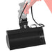 black 32-inch MechMaxx tilt bucket attached to mini excavator arm with hydraulic hose visible gallery position 1