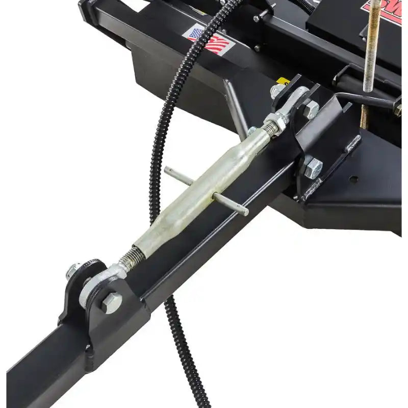 Tow bar adjustment assembly with turnbuckle and mounting hardware on Swisher 44-inch rough cut mower, gallery position 1