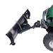 Swisher 62-inch plow rolled blade mounted on green utility vehicle front, detailed view gallery position 1