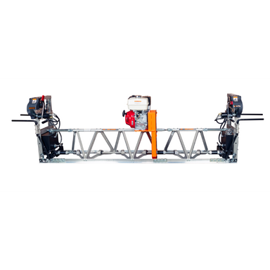 Modular vibratory truss screed with Honda GX160 engine, metal truss frame, and control handles, gallery position 1
