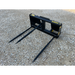 Stinger Attachments BS1 Series skid steer bale spear with three 49-inch spears on gravel surface square image