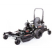 Front right angle view of Swisher 51-inch front-mount rough cut attachment with caster wheels, gallery position 1