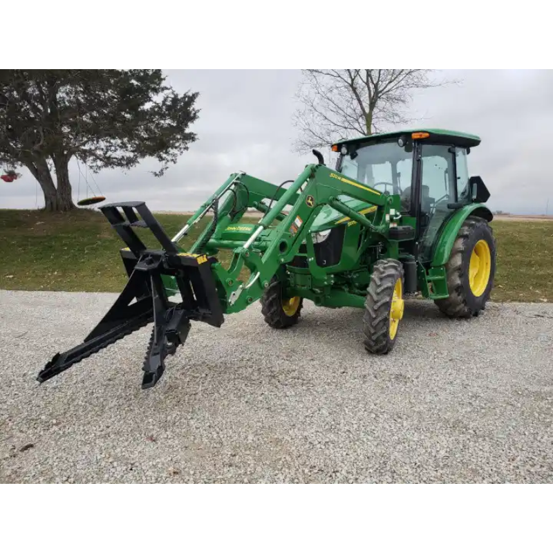 Green utility tractor with Stinger Attachments STP Tractor Tree Puller, gallery position 12, square 800x800 image