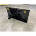 Black steel receiver hitch plate with welded cross braces, square tow receiver, and yellow "Made in USA" and "Stinger" labels