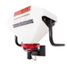 Swisher ATV spreader with white hopper, red distribution plate, and black mounting bracket, gallery position 1