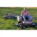 Operator on zero-turn mower towing Swisher 60-inch finish cut mower with 15.5HP engine, gallery position 1