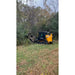 JCB skid steer with Stinger Attachments TF3 Twister brush cutter clearing vegetation in wooded area, gallery position 24, 800x800.