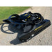 Stinger Attachments TF5 Twister skid steer brush cutter attachment angled view on gravel, gallery image 18, 800x800 square
