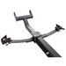 Black steel mounting frame with crossbar and adjustable pins for Swisher 62-inch UTV plow, gallery position 1