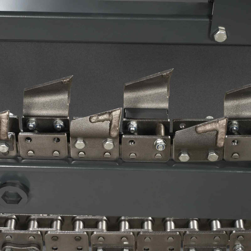 close-up view of cutting teeth and mounting hardware on MechMaxx 20-inch mini skid steer trencher attachment gallery 1