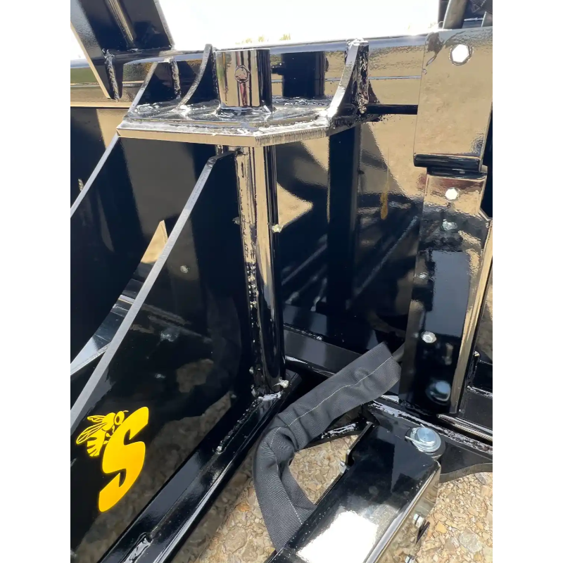 Close-up of Stinger Attachments STP Tractor Tree Puller showing welds and hydraulic hose in gallery position 5, 800x800 square image